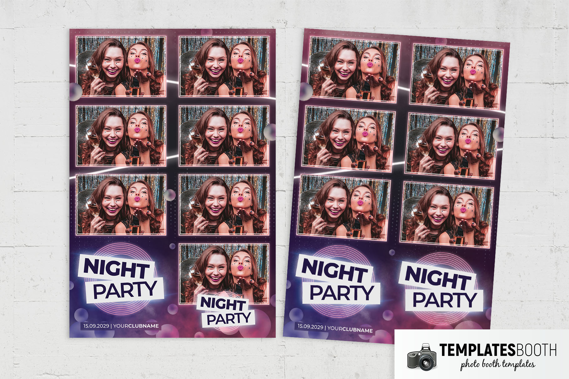 Nightclub Party Photo Booth Template