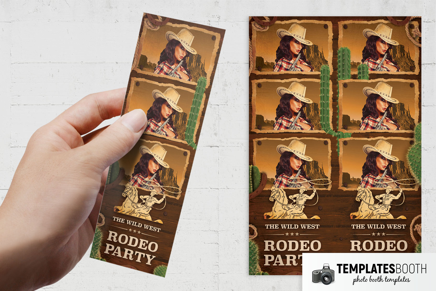 Rodeo Cowboy Photo Booth Template