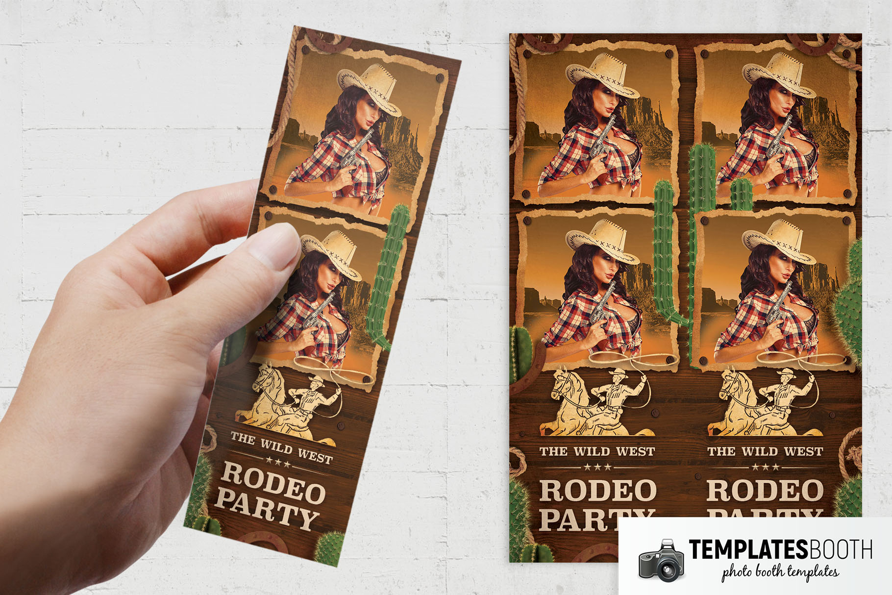 Rodeo Cowboy Photo Booth Template