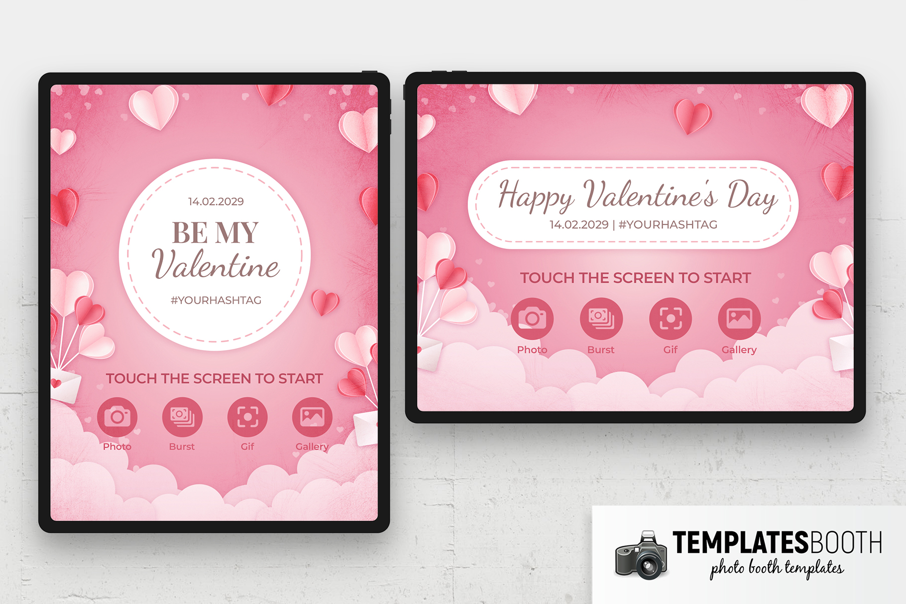 Valentine's Day Photo Booth Welcome Screen