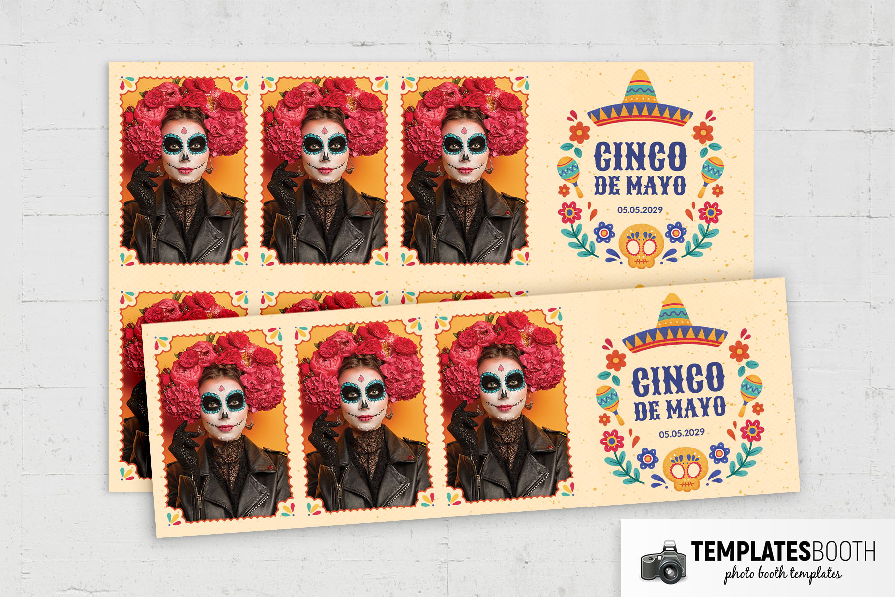 Colourful Cinco De Mayo Photo Booth Template