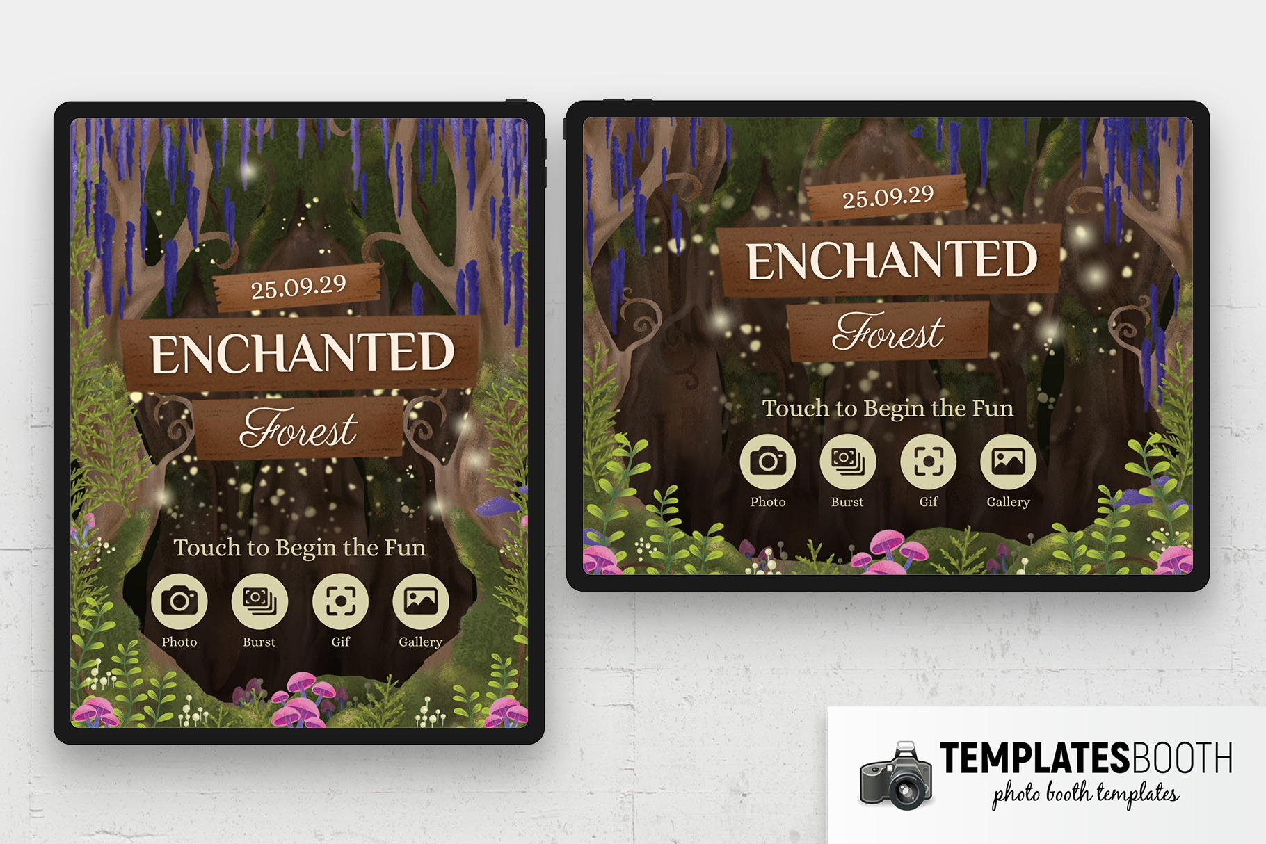 Enchanted Forest Photo Booth Welcome Screen