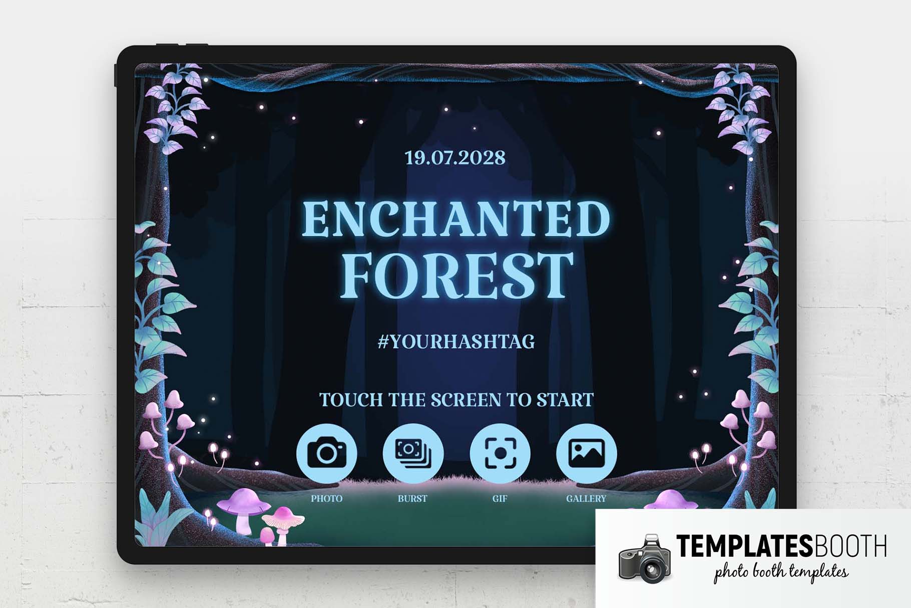 Enchanted Forest Photo Booth Welcome Screen