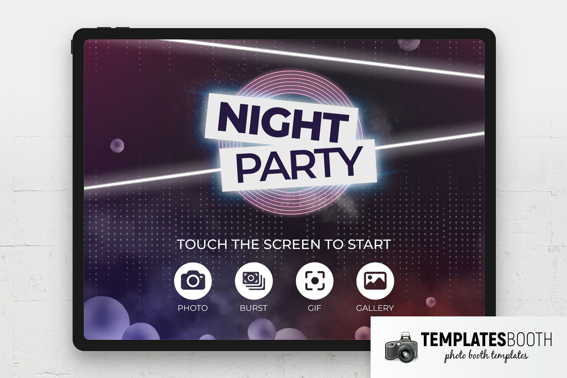 Nightclub Party Photo Booth Welcome Screen