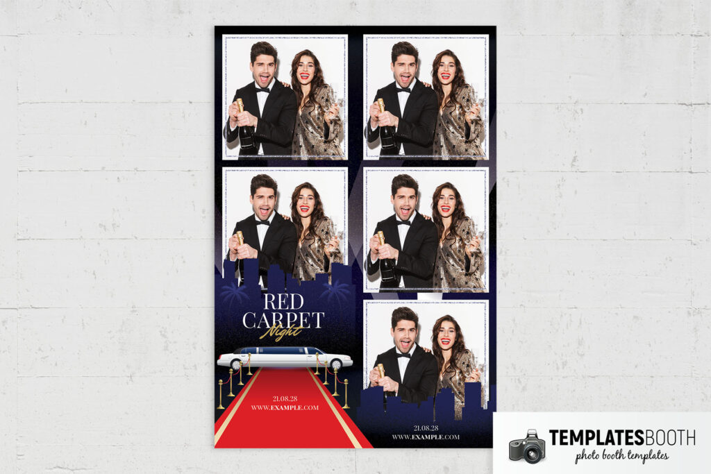 Red Carpet Photo Booth Template