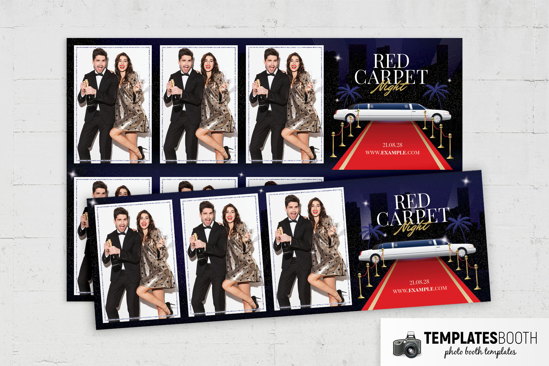 Red Carpet Photo Booth Template