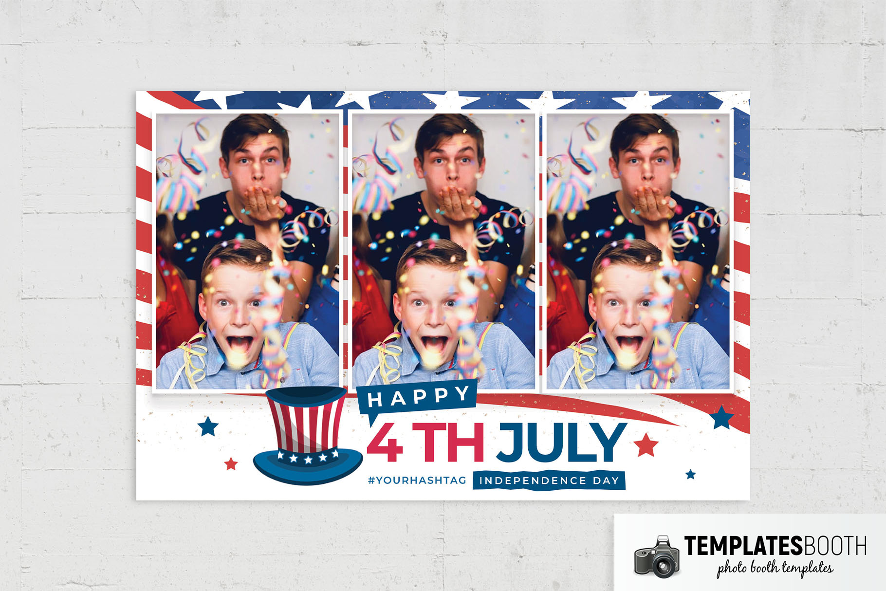 4th July Photo Booth Template