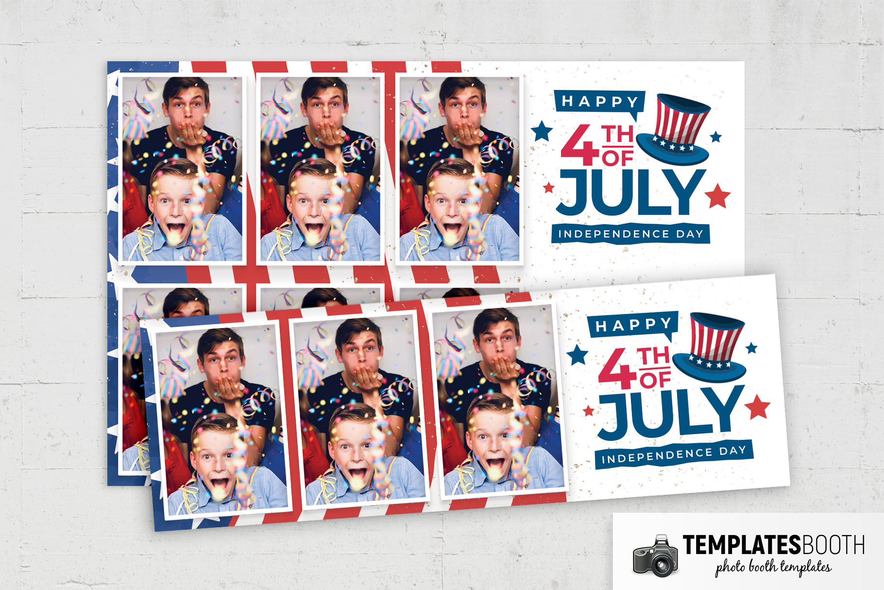 4th July Photo Booth Template