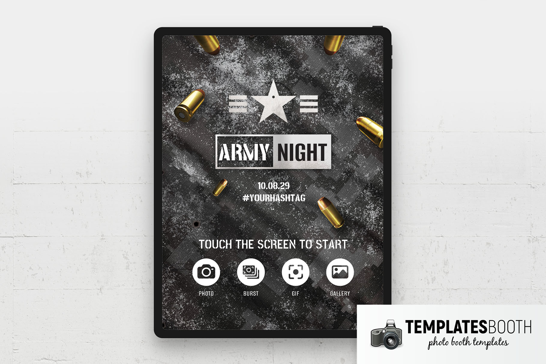 Military / Army Photo Booth Welcome Screen
