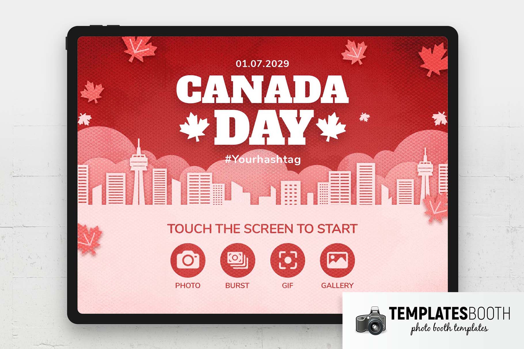Canada Day Photo Booth Welcome Screen