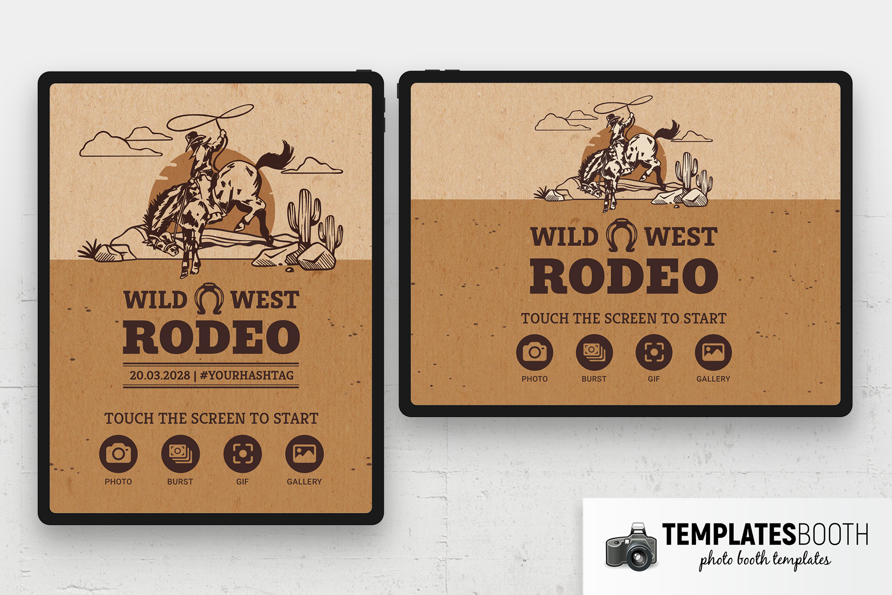 Rodeo Party Photo Booth Welcome Screen