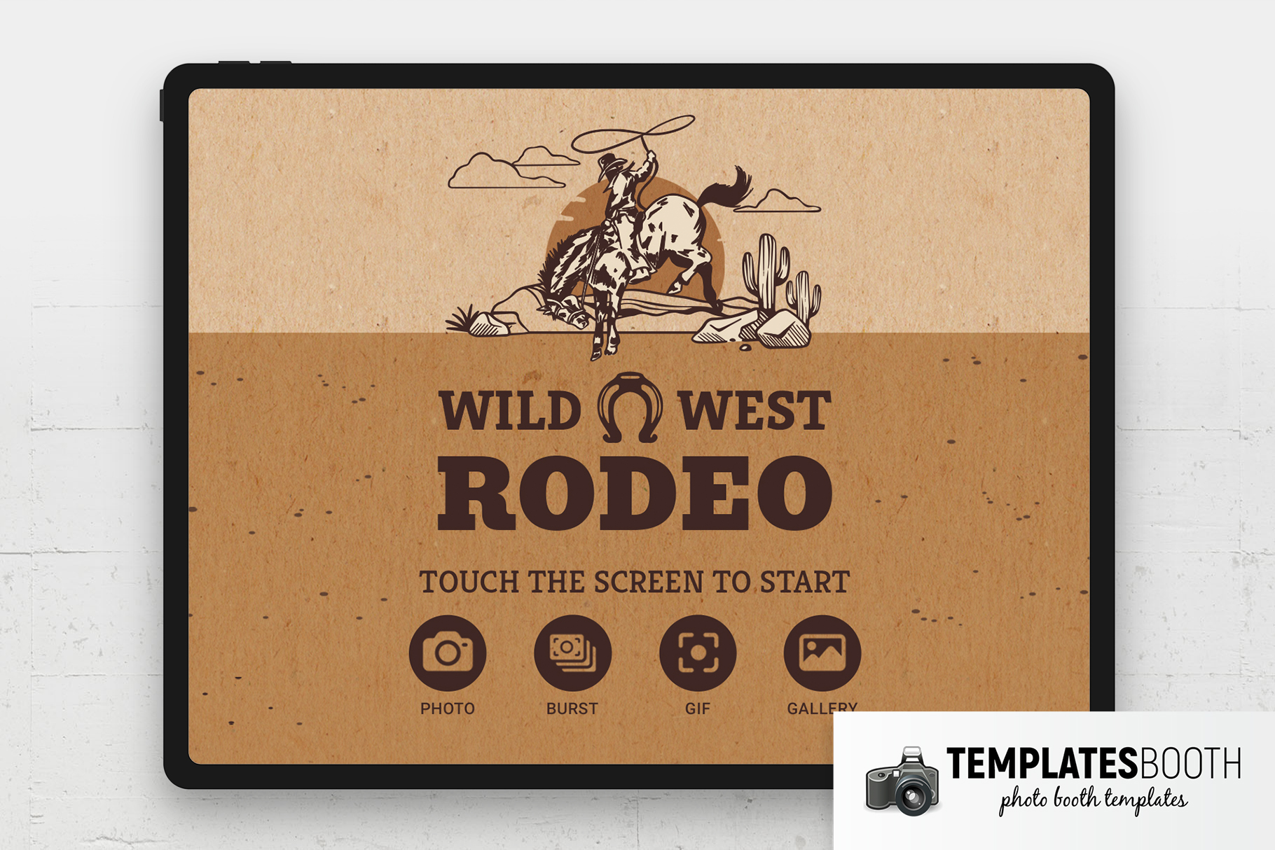 Rodeo Party Photo Booth Welcome Screen