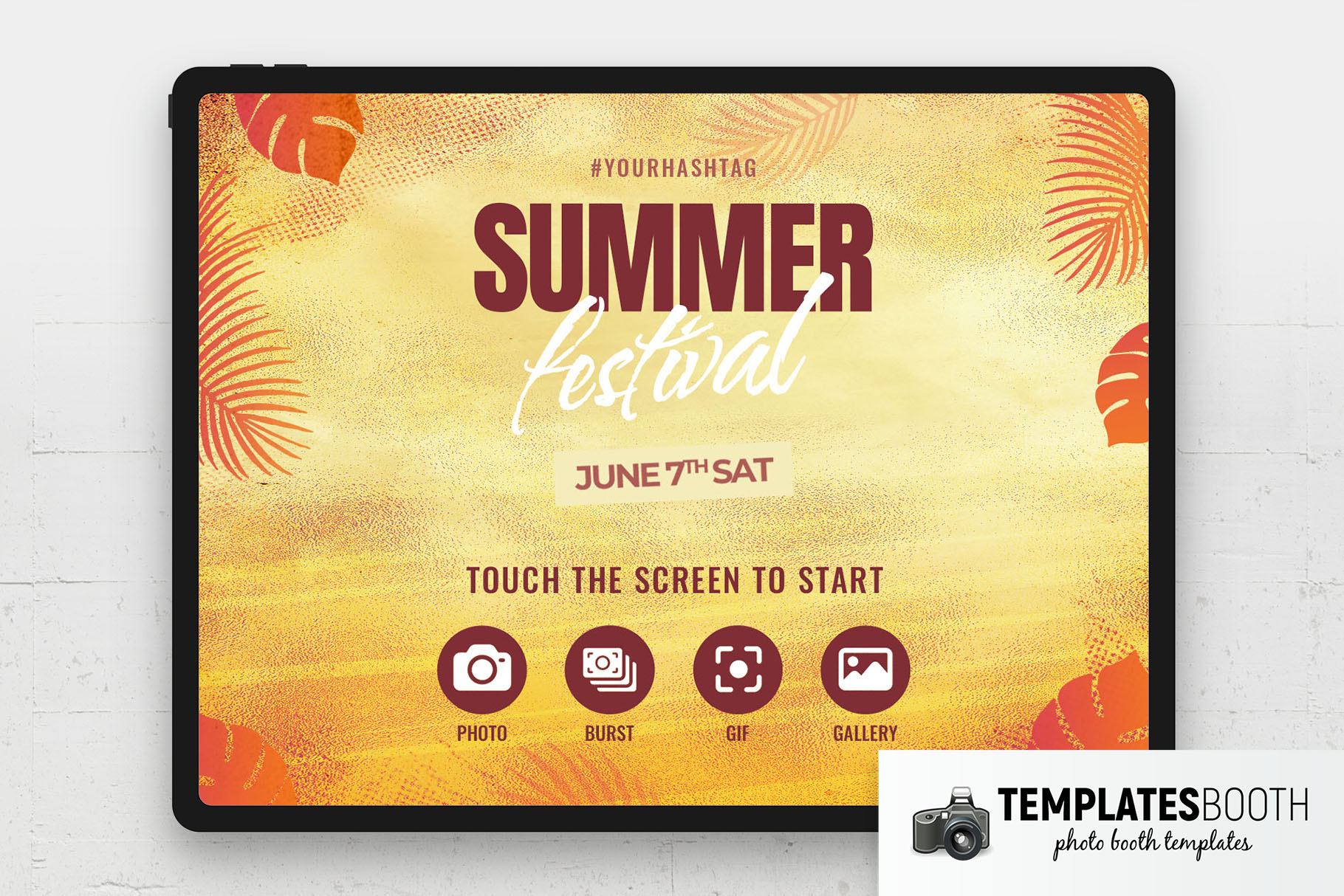 Summer Festival Photo Booth Welcome Screen