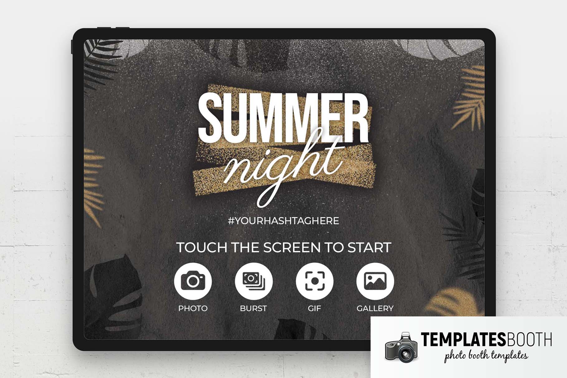 Summer Night Photo Booth Welcome Screen
