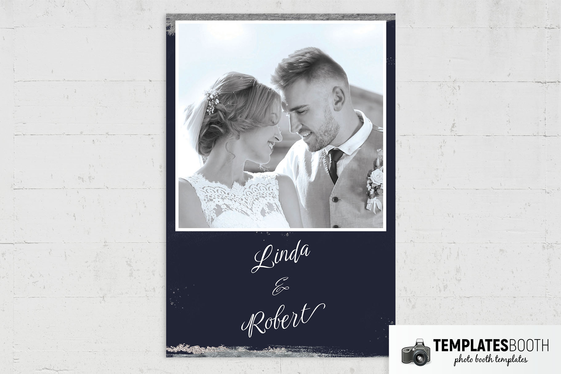 Grey Foil Photo Booth Template