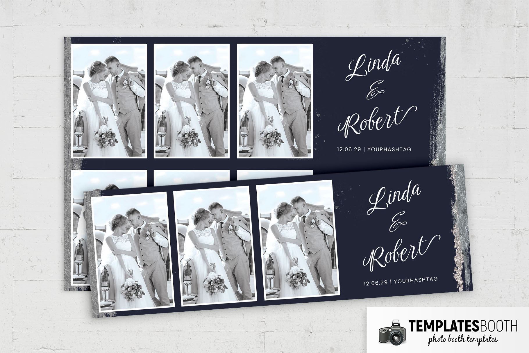 Grey Foil Photo Booth Template