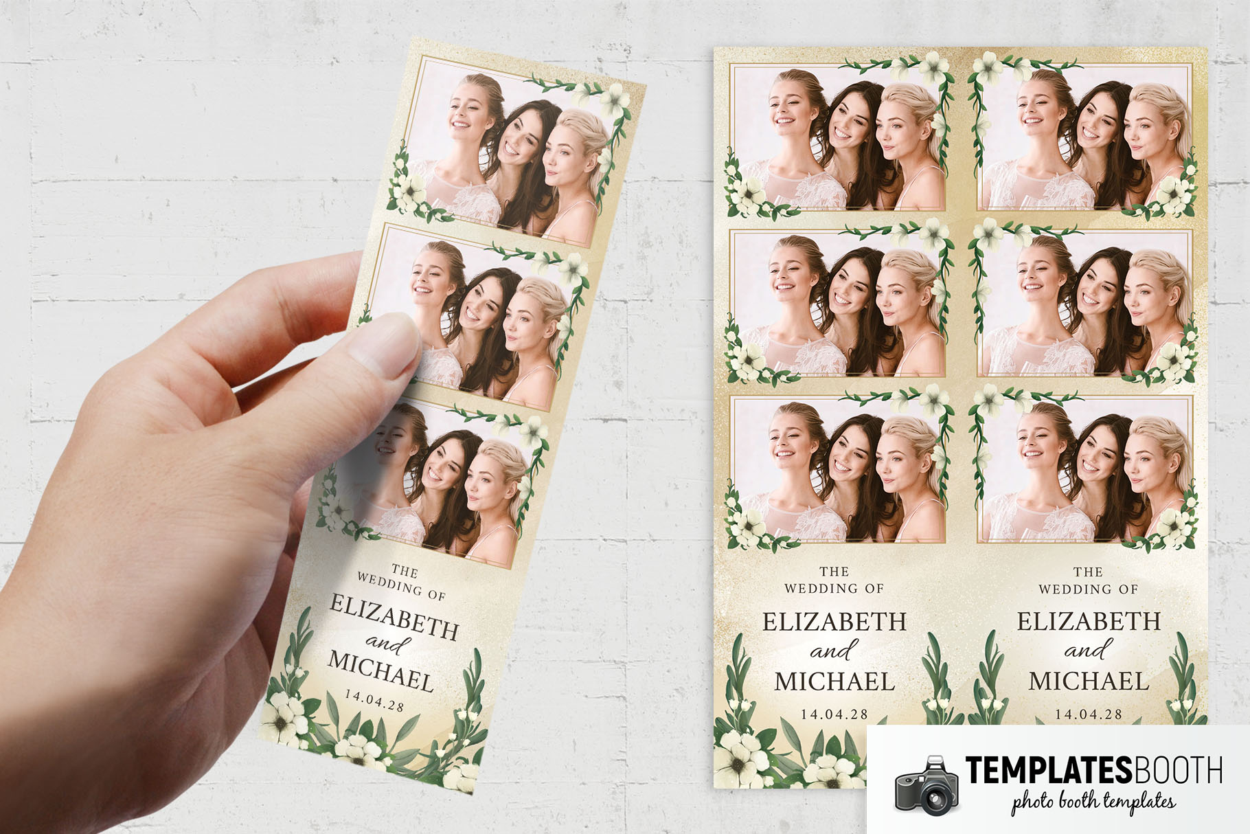 Rustic Wedding Photo Booth Template 