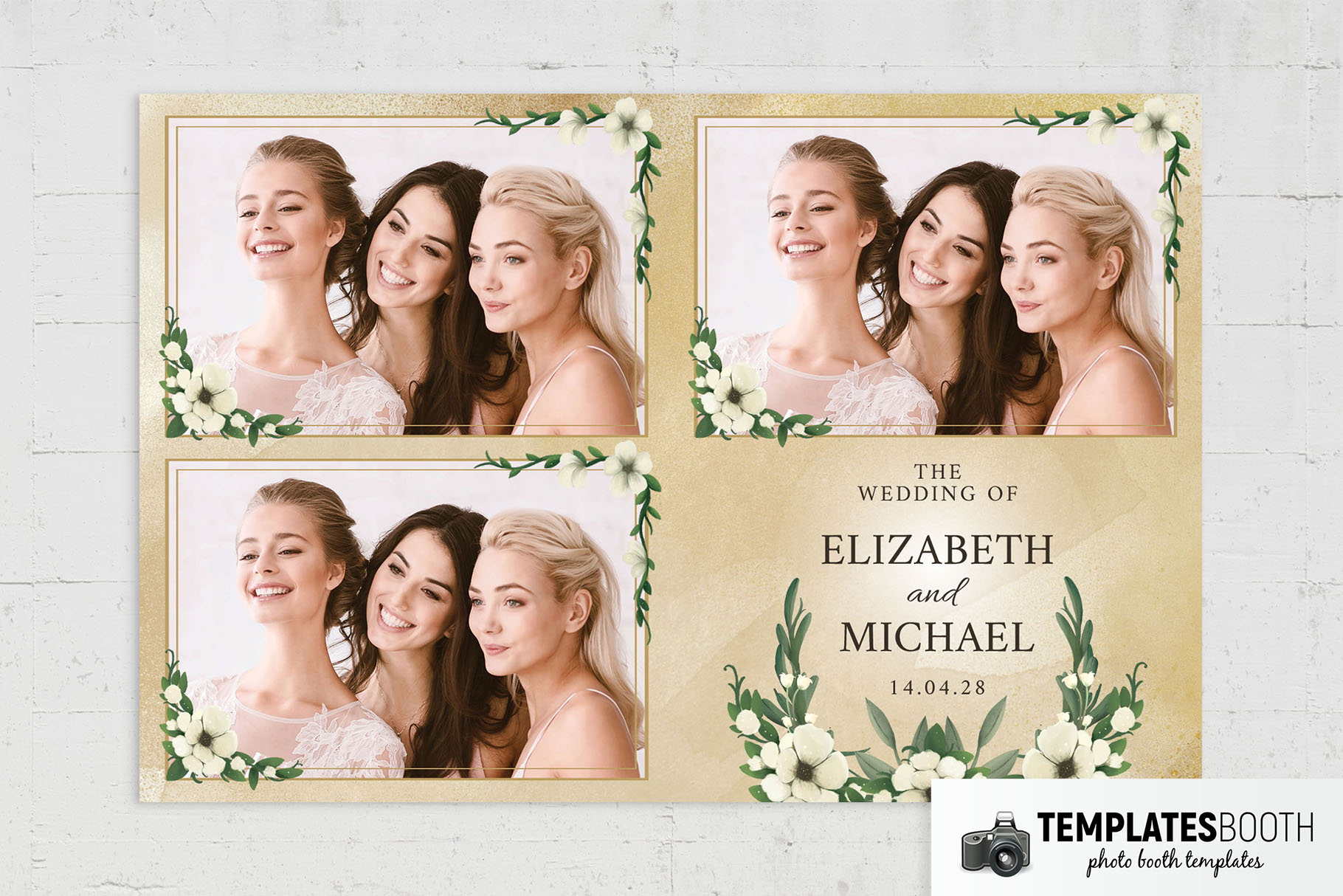 Rustic Wedding Photo Booth Template 