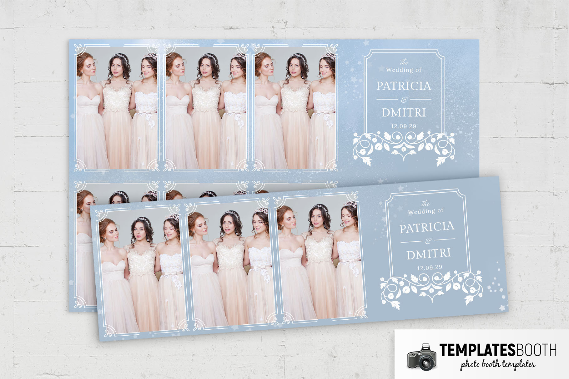 Blue Wedding Photo Booth Template