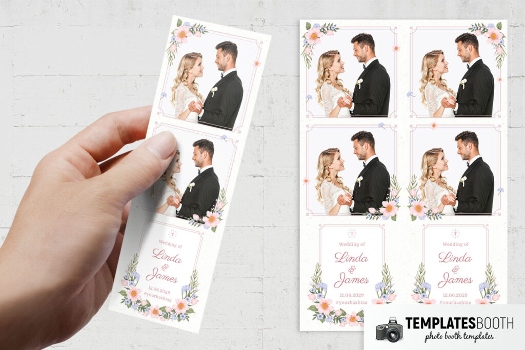 Floral Christian Wedding Photo Booth Template - TemplatesBooth