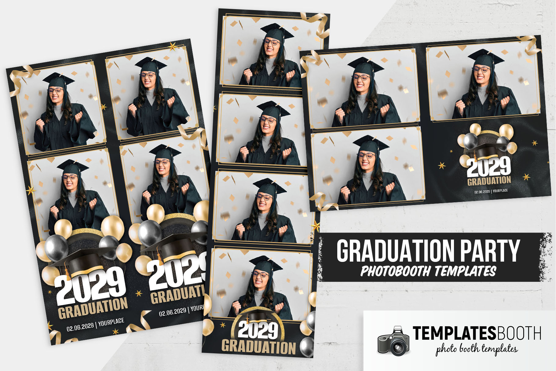PHOTO BOOTH OVERLAY - HIGH CLASS GOLD