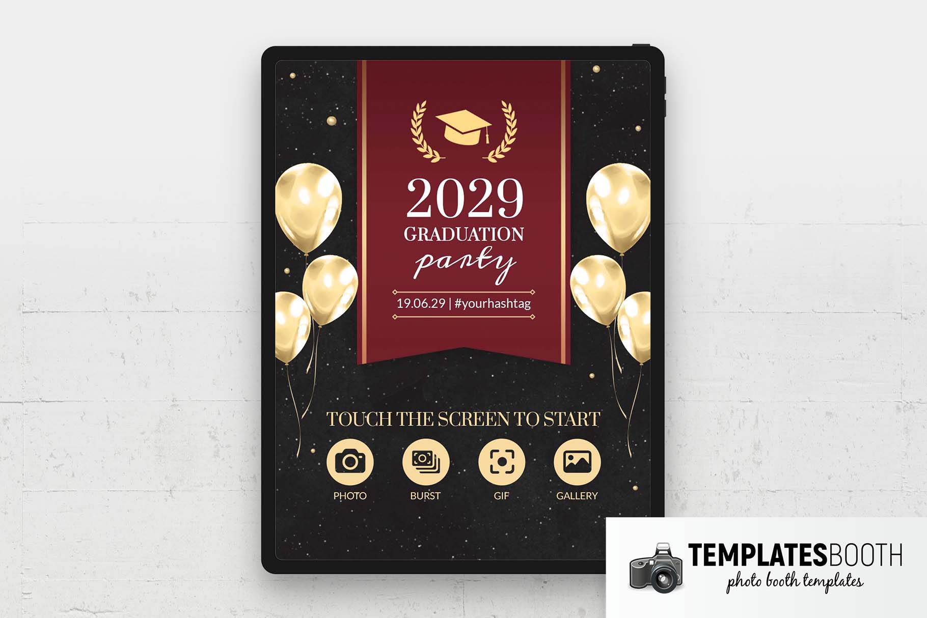 Graduation Photo Booth Welcome Screen