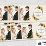 Sunflower Wedding Photo Booth Template (AI, EPS Fomrat)