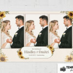 Sunflower Wedding Photo Booth Template (AI, EPS Fomrat)