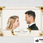 Sunflower Wedding Photo Booth Template (AI, EPS Fomrat)