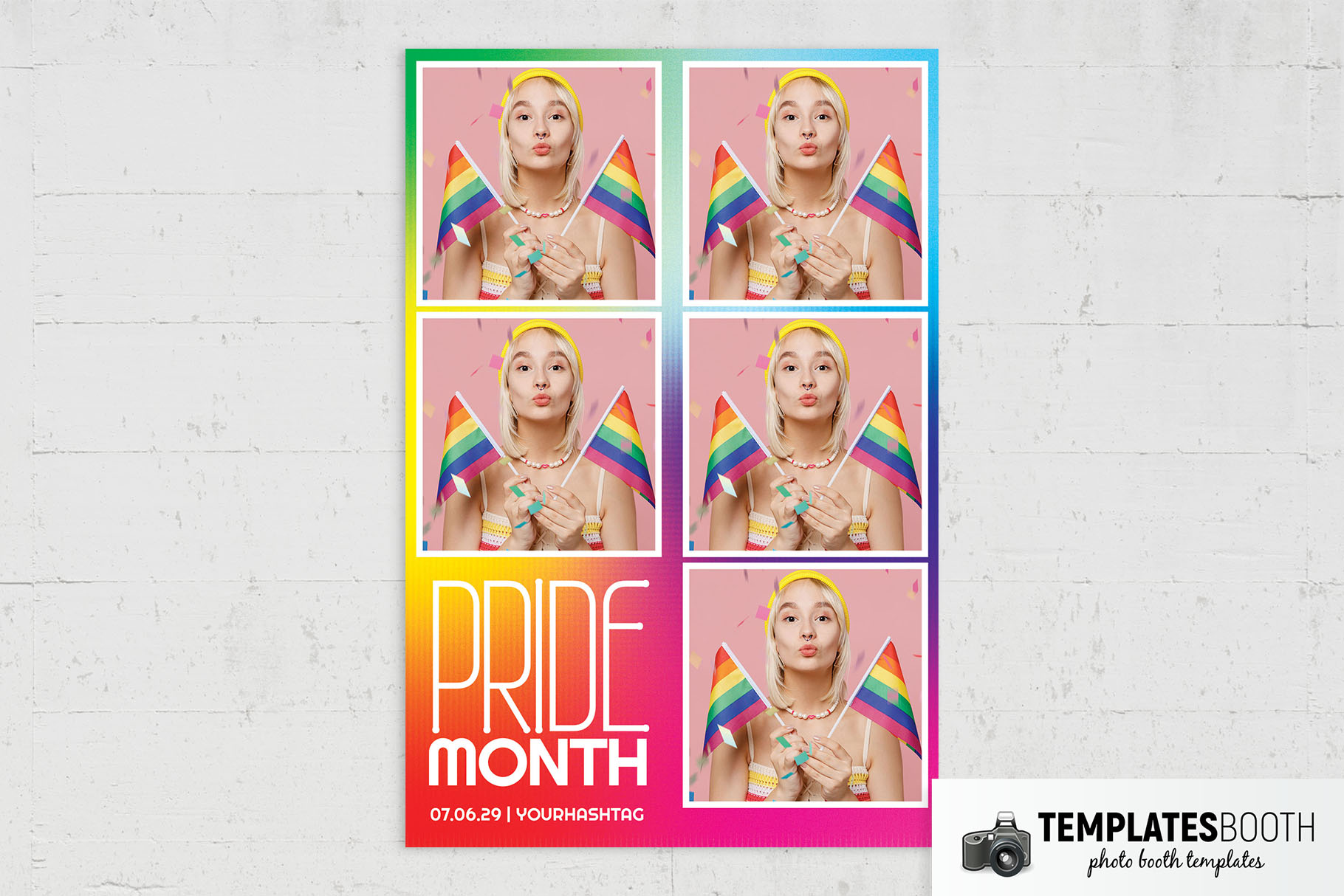 Vibrant Pride Month Photo Booth Template