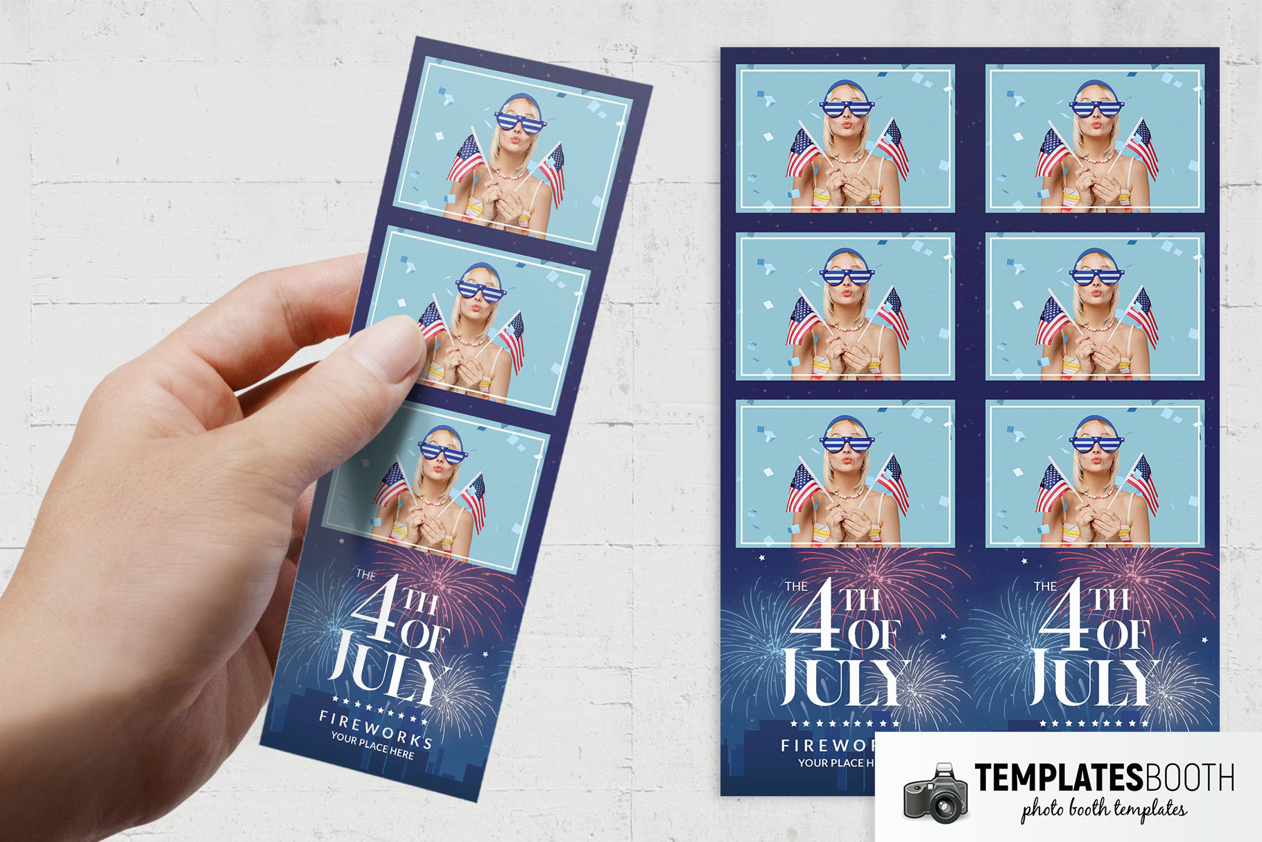 4th of July Fireworks Photo Booth Template v2