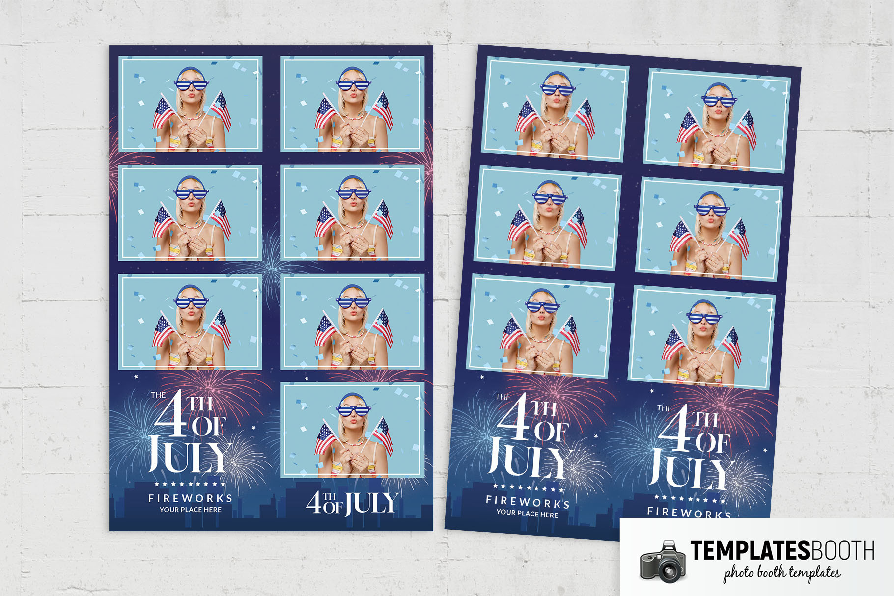 4th of July Fireworks Photo Booth Template v2