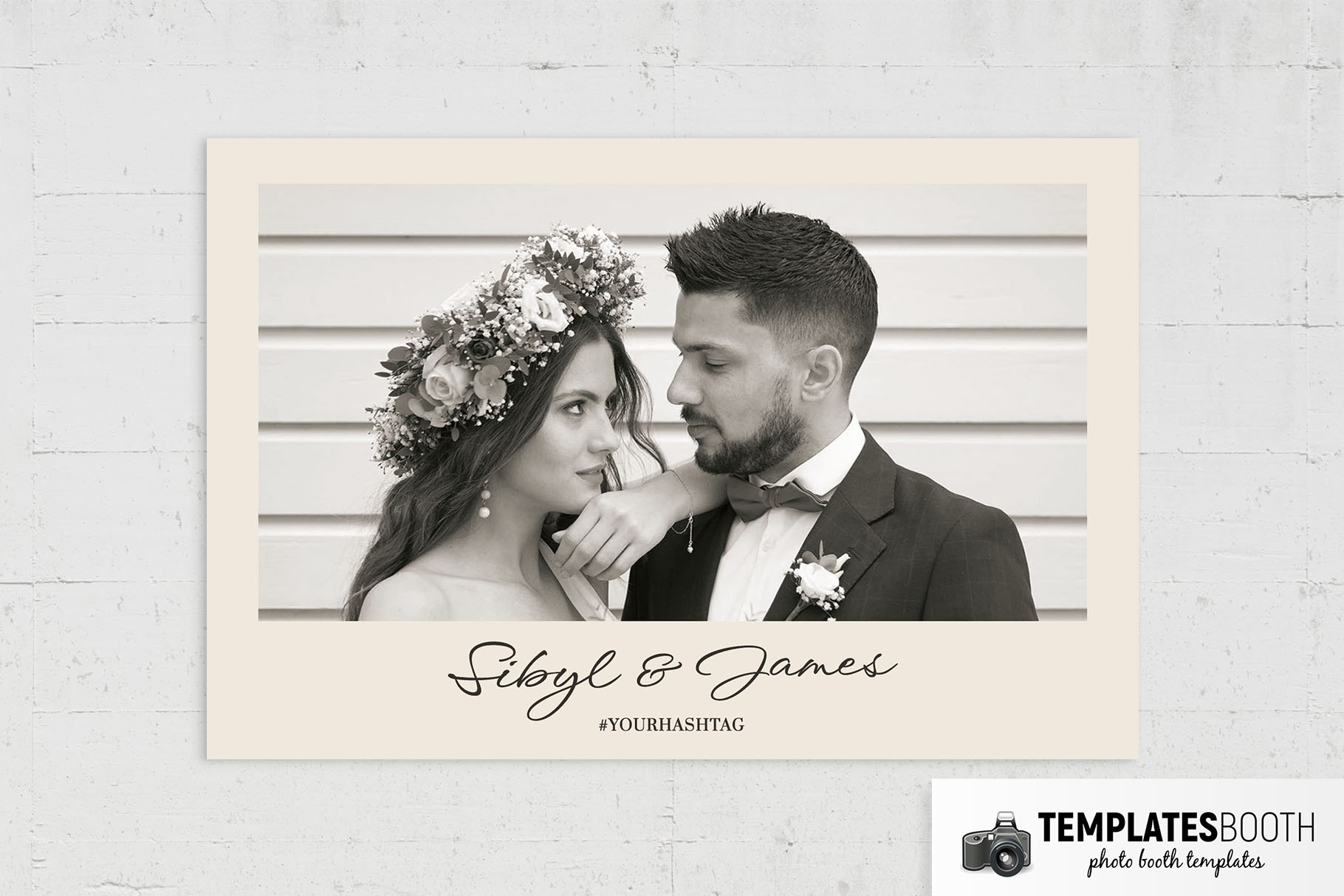 Champagne Wedding Photo Booth Template