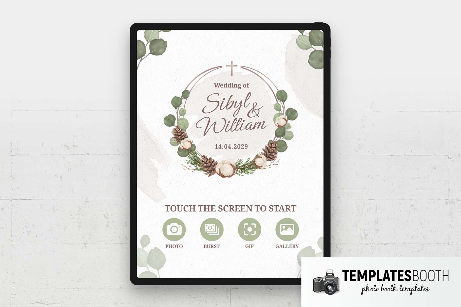 Christian Wedding Photo Booth Welcome Screen