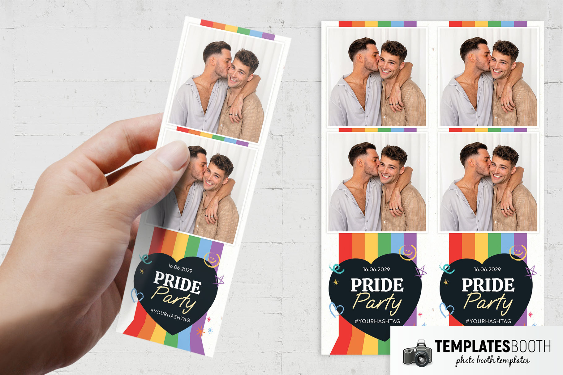 Modèle de Cabine Photo pour la fête de la fierté LGBT