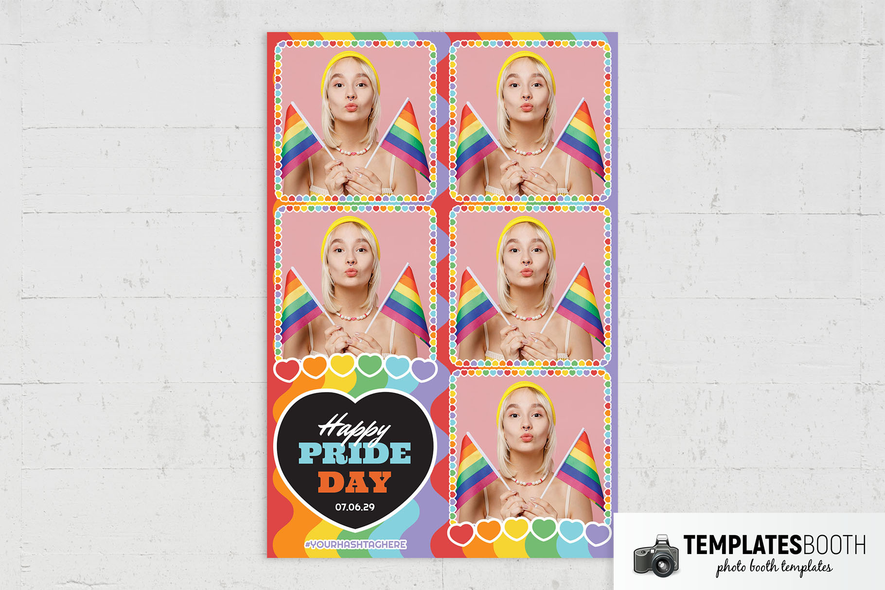 Colourful LGBT Pride Photo Booth Template