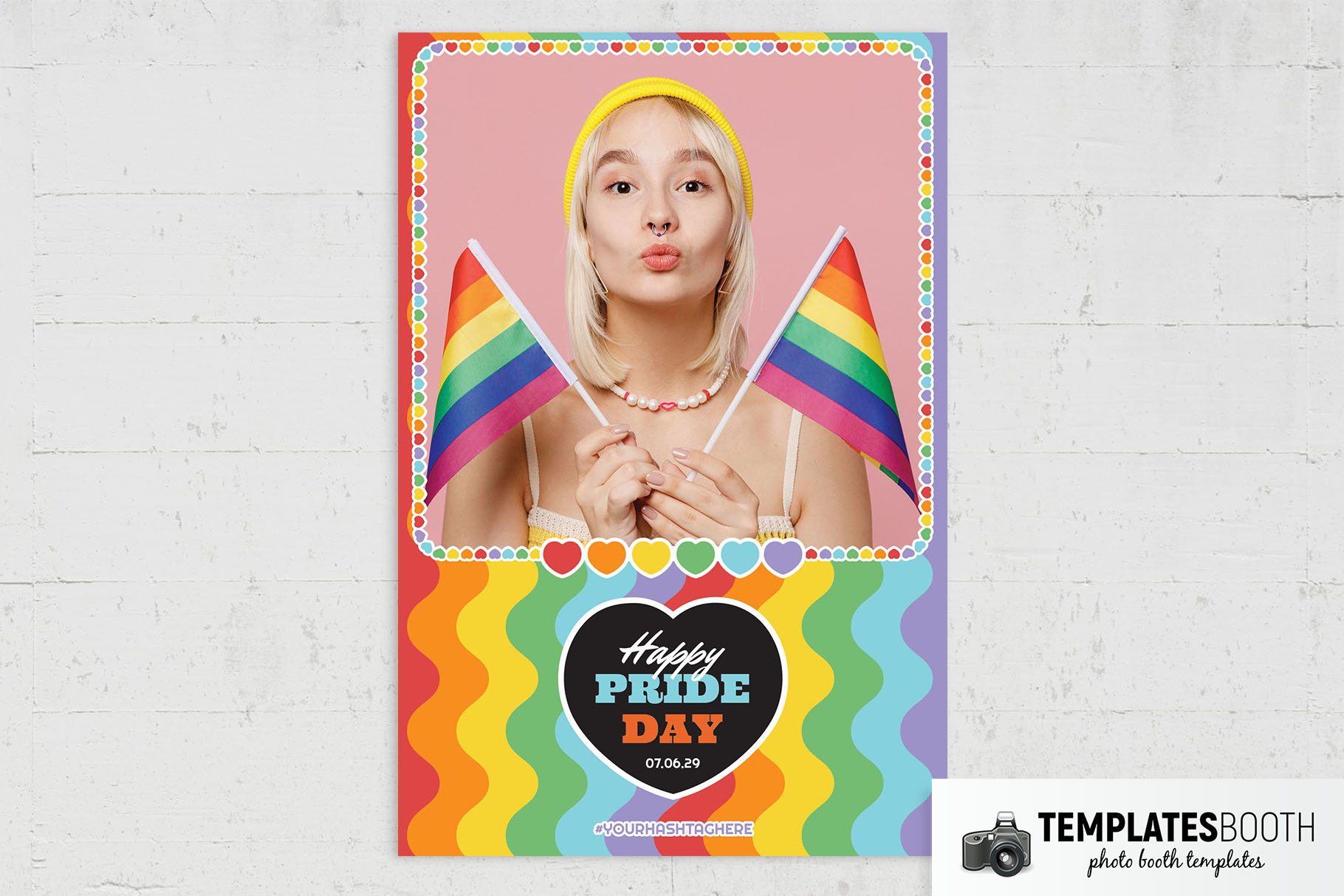 Modèle de Cabine Photo LGBT Pride coloré