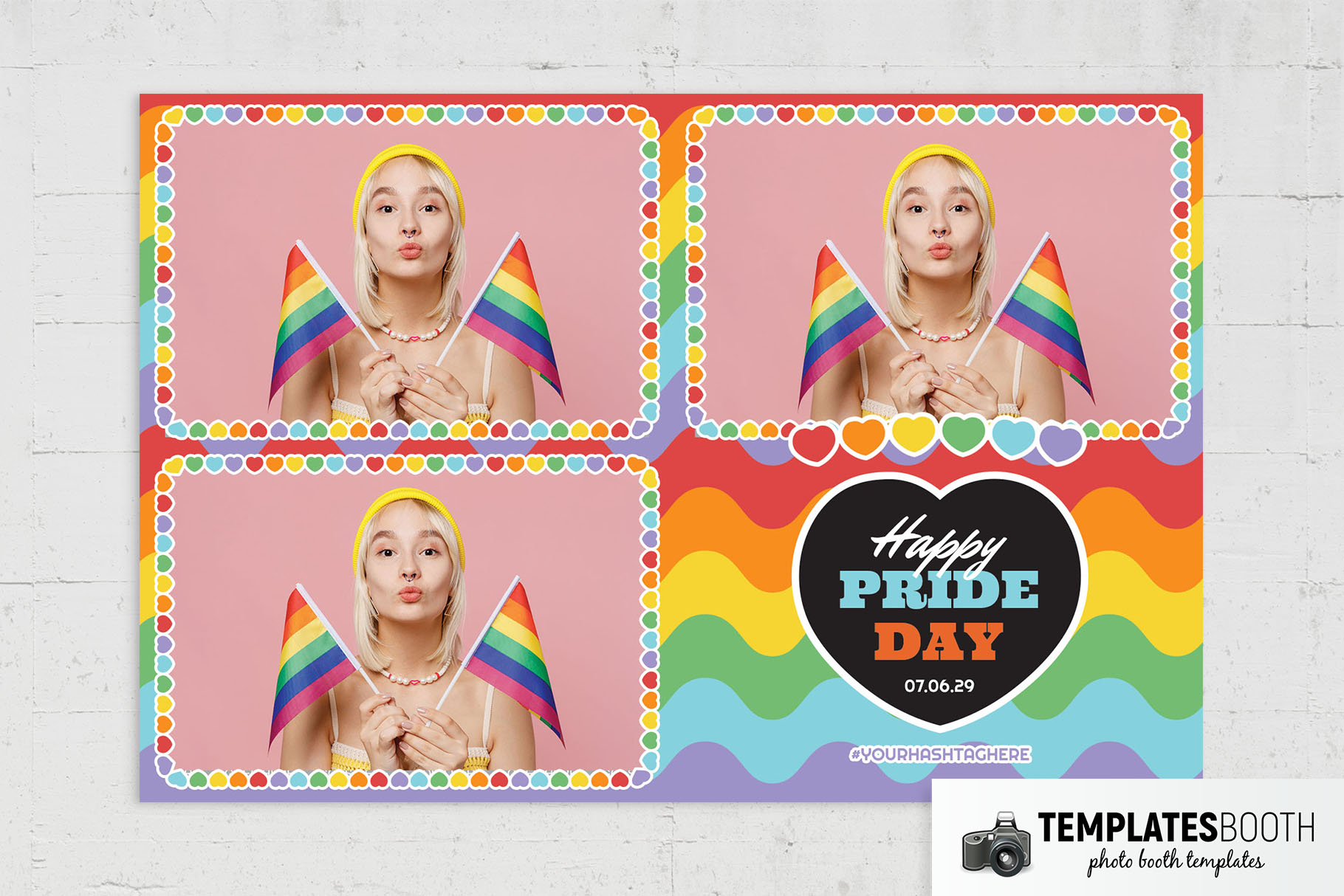 Colourful LGBT Pride Photo Booth Template