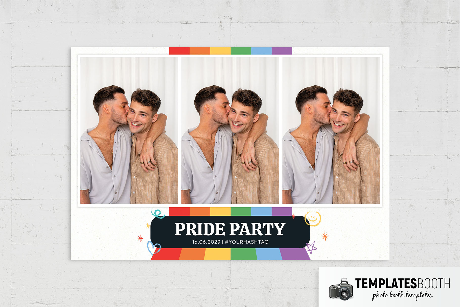 Modèle de Cabine Photo pour la fête de la fierté LGBT