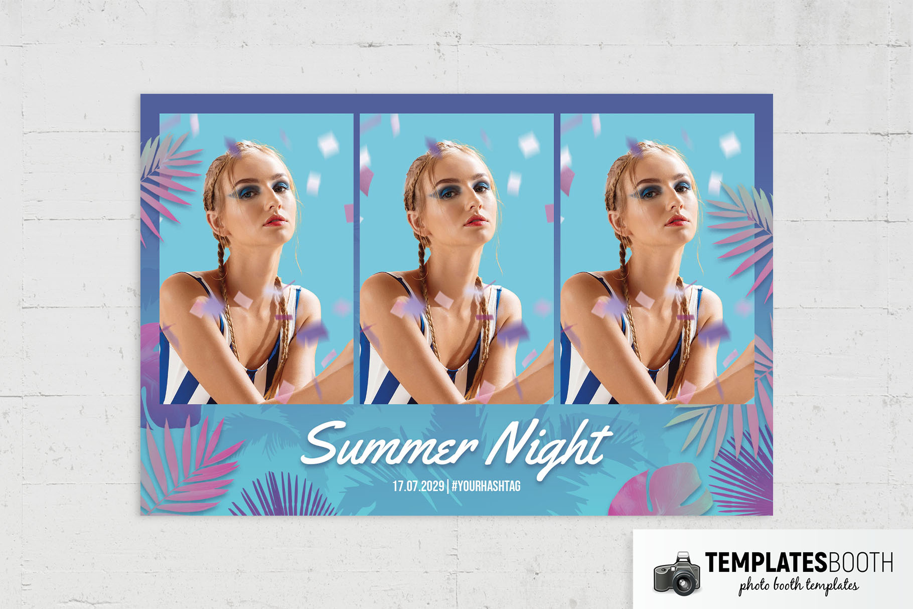 Free Summer Party Photo Booth Template