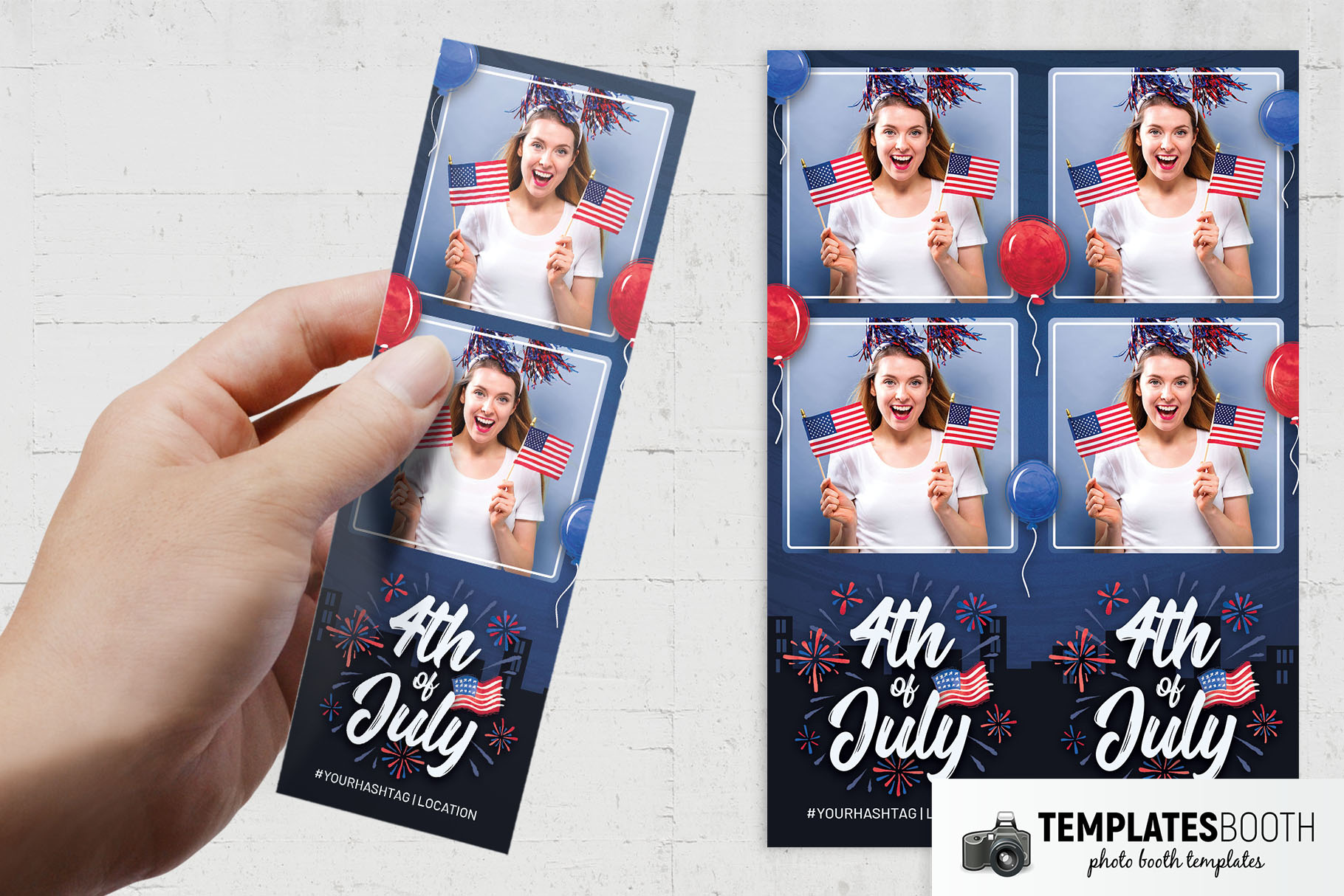 Fun 4th of July Photo Booth Template