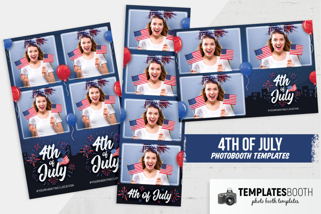 Fun 4th of July Photo Booth Template