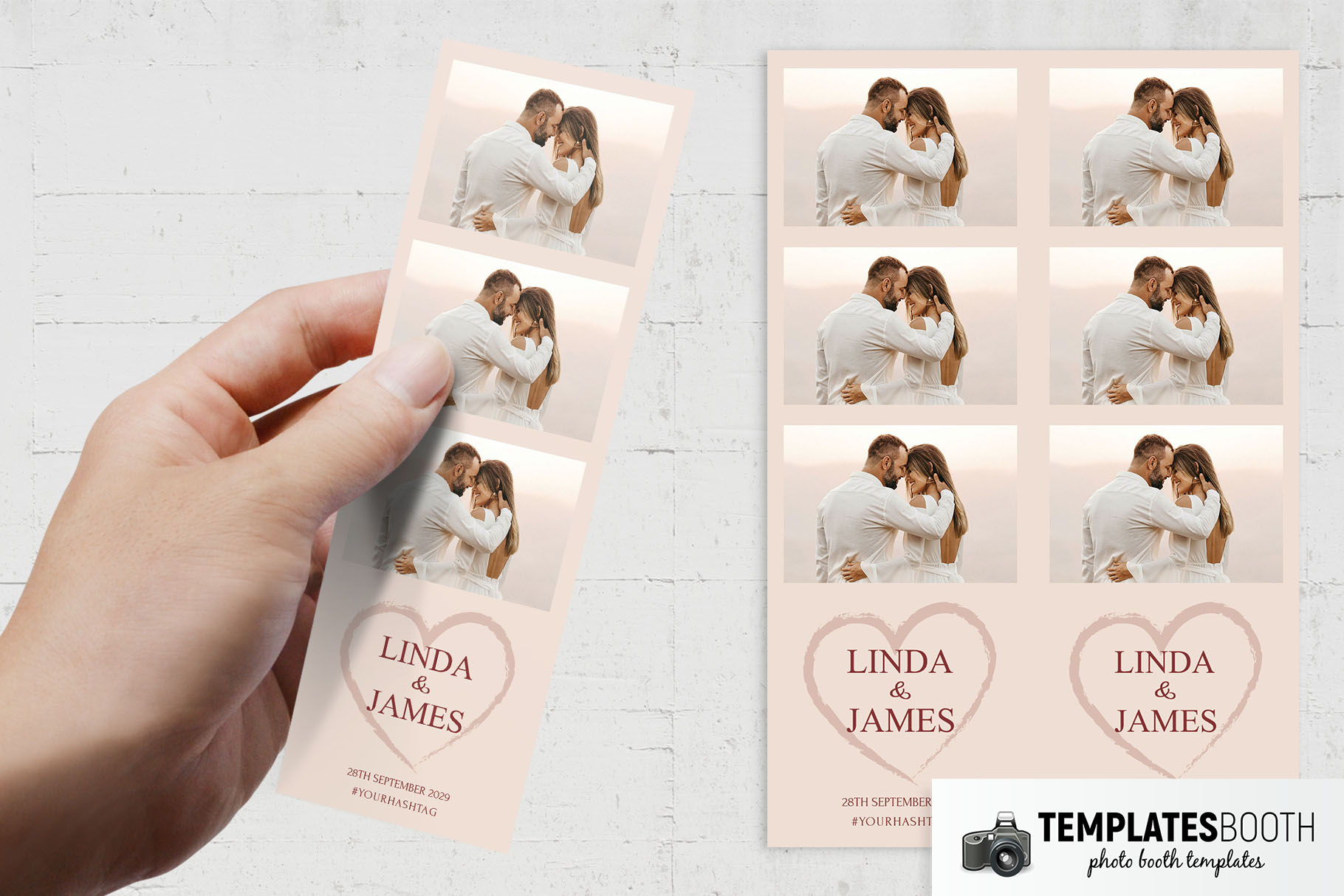 Minimalist Lovers Photo Booth Template