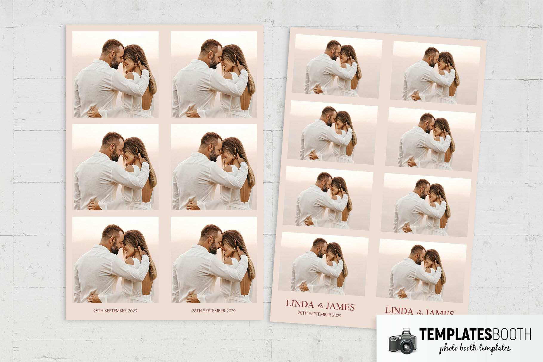 Minimalist Lovers Photo Booth Template