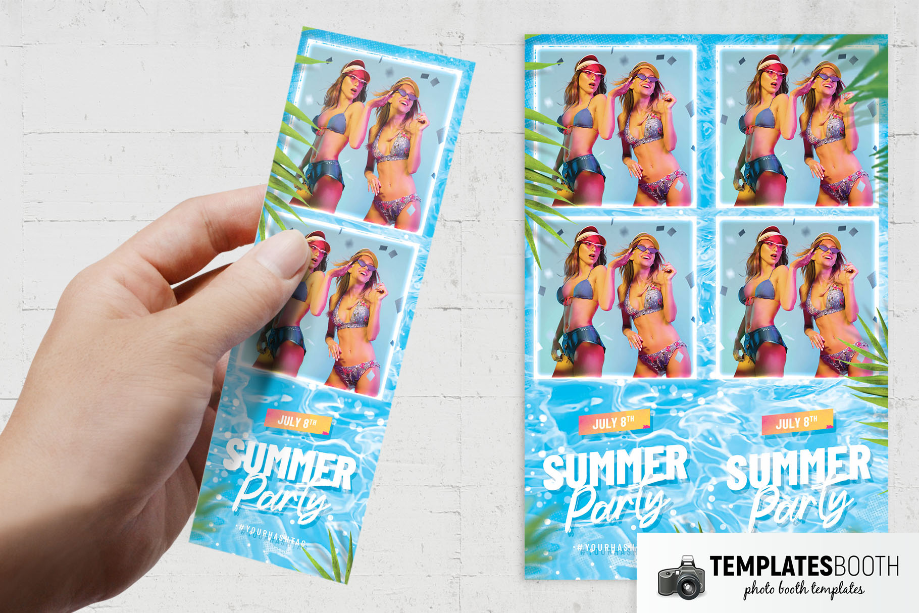 Pool Party Photo Booth Template