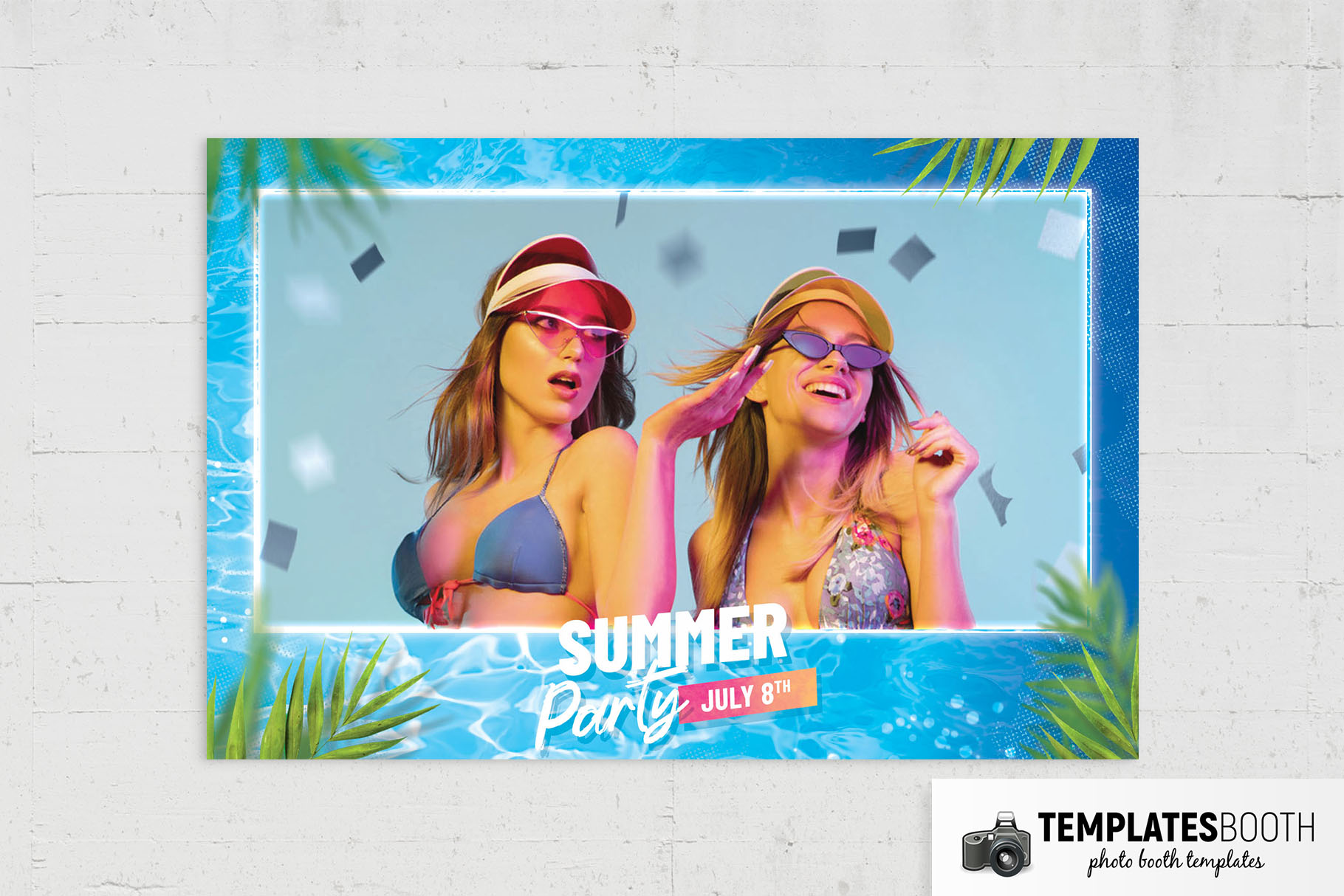Pool Party Photo Booth Template