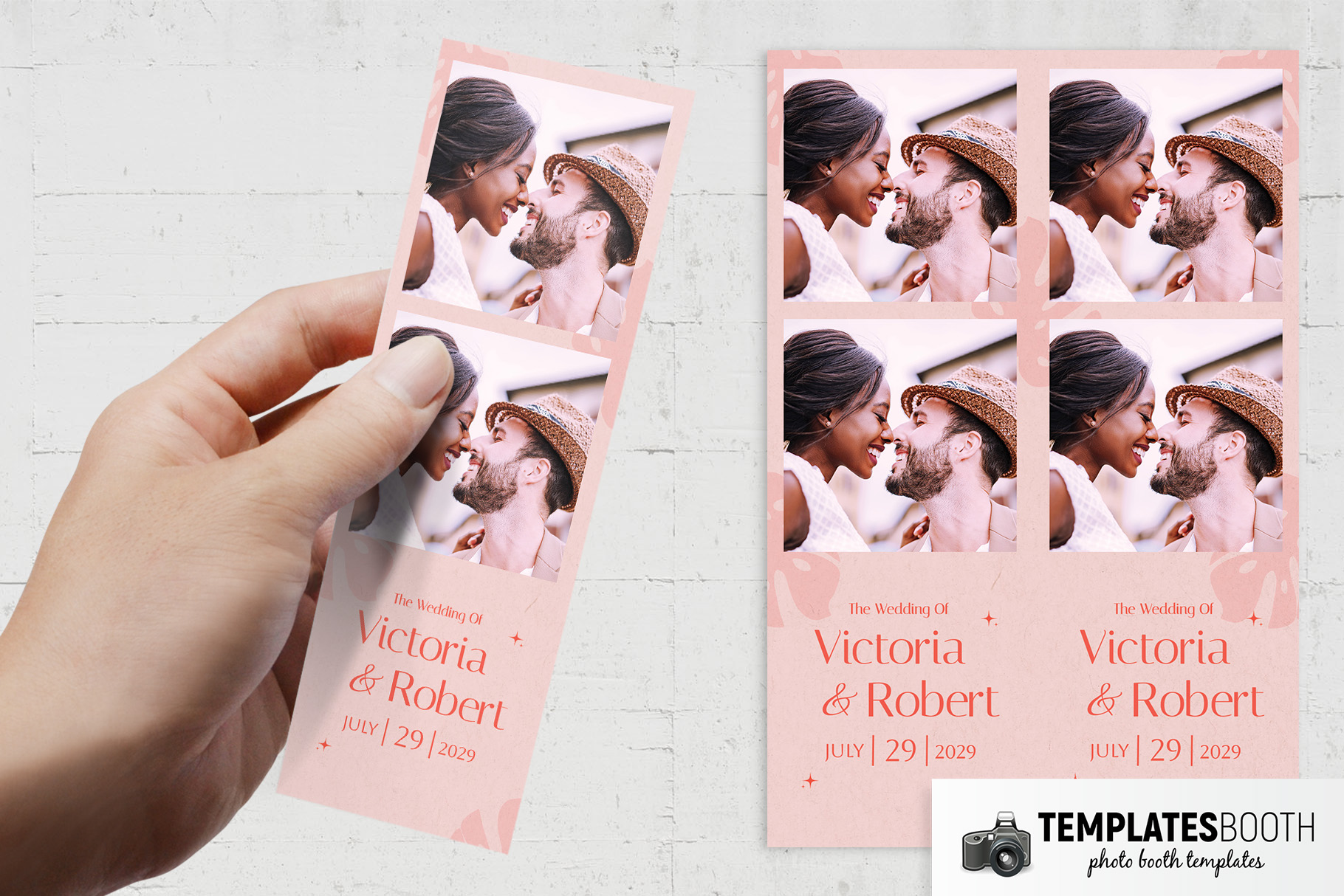 Simple Pink Photo Booth Template
