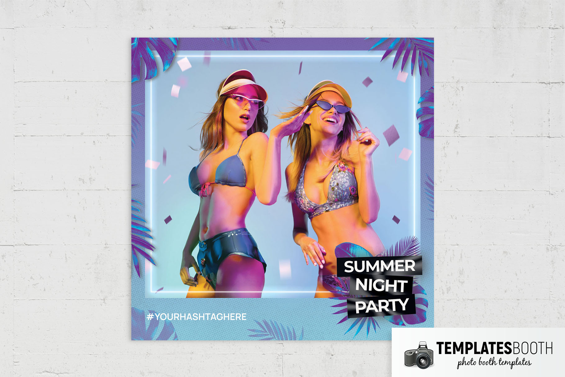 Summer Night Party Photo Booth Template