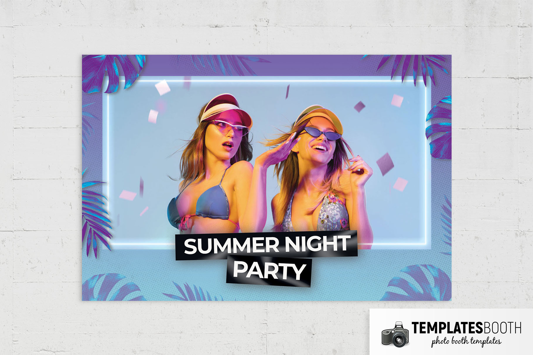 Summer Night Party Photo Booth Template