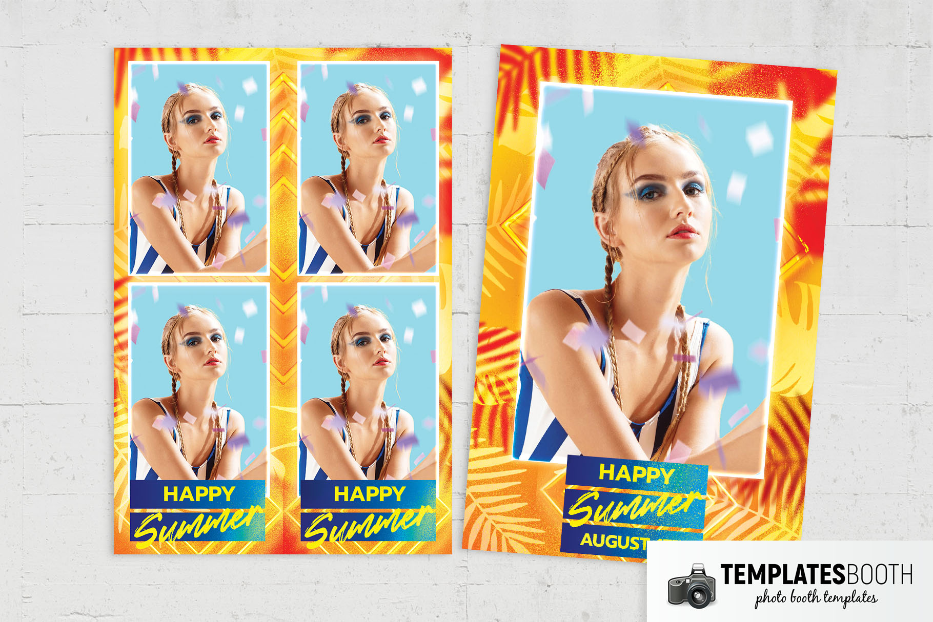 Summer Party Photo Booth Template